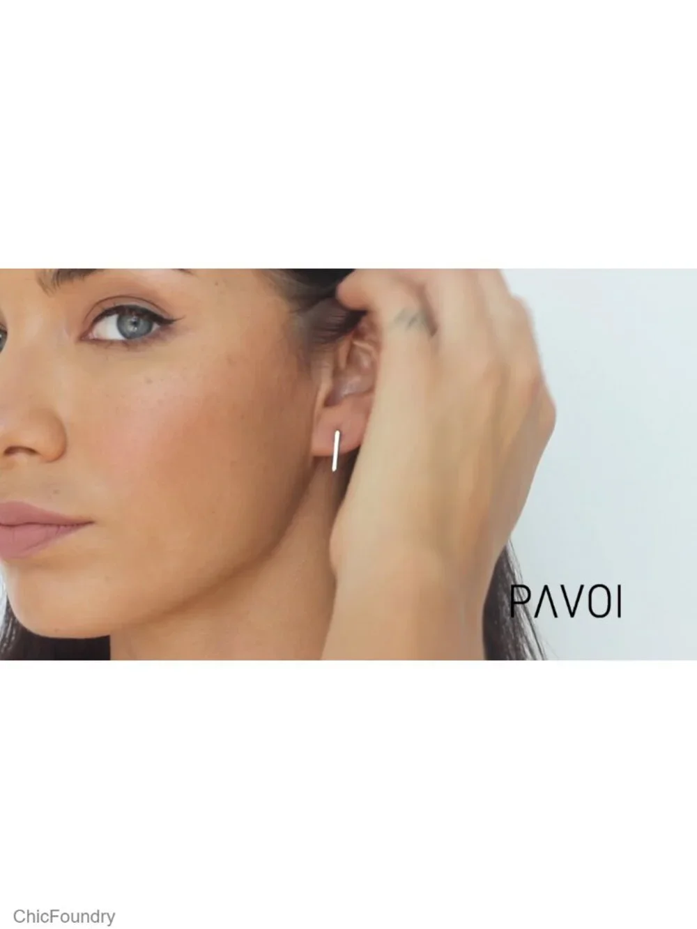 14K Gold Plated 925 Sterling Silver Dainty Mini Bar Stud Earrings Hypoallergenic